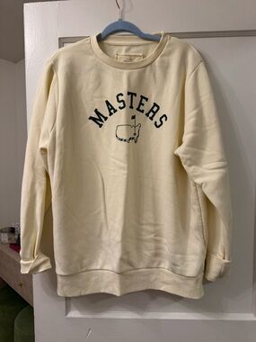 Masters Cream Crewneck with Black Embroidered Logo
